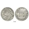 Image 1 : Potosi, Bolivia, pillar 8 reales, Charles III, 1768JR, 4-petalled rosette below shield.