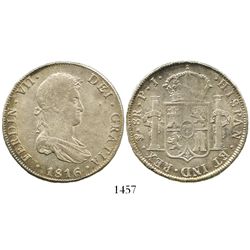 Potosi, Bolivia, bust 8 reales, Ferdinand VII, 1816PJ.
