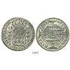 Image 1 : Brazil (Bahia mint), 960 reis, Joao VI, 1814-B, struck over a Valencia, Spain, bust 8 reales of Ferd