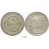 Image 1 : Brazil (Bahia mint), 960 reis, Pedro I, 1824-B, struck over a Zacatecas, Mexico, bust 8 reales of Fe