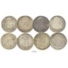 Image 1 : Lot of 4 Santiago, Chile, bust 2 reales of Charles III, Charles IV and Ferdinand VII: 1781DA, 1785DA