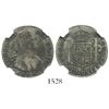 Image 1 : Bogota, Colombia, bust 2 reales, Ferdinand VII (bust of Charles IV), 1816FJ/JJ, rare.