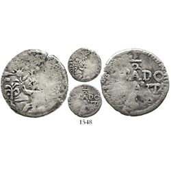Cartagena, Colombia, 1/2 real, no date (1812-1814), unique as struck in silver instead of copper.
