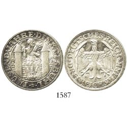 Germany (Weimar Republic, Munich mint), 3 reichsmark, 1928-D, Dinkelsbuhl commemorative.