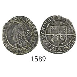 London, England, threepence, Elizabeth I, 1580.
