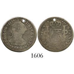 Guatemala, bust 1 real, Charles III, 1772P.