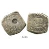 Image 1 : Guatemala, 8 reales, sun-over-mountains countermark (Type II, 1839) on a Guatemala cob 8R 1752J.