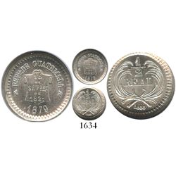 Guatemala, 1/2 real, 1879, scroll type, encapsulated NGC MS 66.