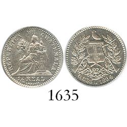 Guatemala (struck in Birmingham, England), proof specimen 1/2 real, 1894-H, encapsulated PCGS SP63.