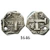 Image 1 : Honduras, "imitation cob" 2 reales, 1823-(PMP)Y, "owl-face" style, rare.