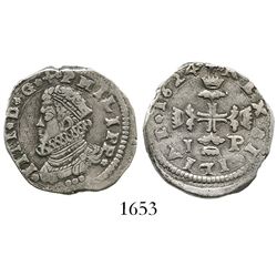 Sicily, Italy (under Spanish rule), 3 tari, Philip IV, 1624IP.