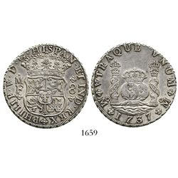 Mexico City, Mexico, pillar 8 reales, Philip V, 1737MF.