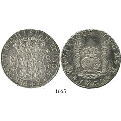 Mexico City, Mexico, pillar 8 reales, Charles III, 1760MM.