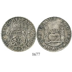 Mexico City, Mexico, pillar 4 reales, Ferdinand VI, 1757MM.