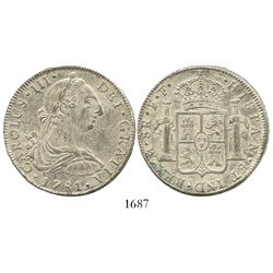 Mexico City, Mexico, bust 8 reales, Charles III, 1781FF.