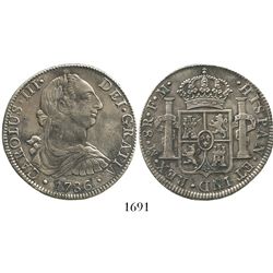 Mexico City, Mexico, bust 8 reales, Charles III, 1786FM.