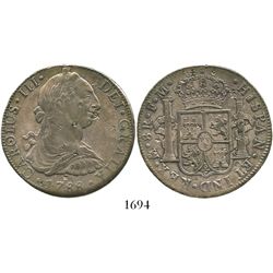 Mexico City, Mexico, bust 8 reales, Charles III, 1788FM, with small chopmarks as from circulation in