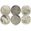 Image 1 : Lot of 3 Mexico City, Mexico, bust 8 reales of Charles III, dated 1785FM, 1786FM and 1788FM.