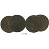 Image 1 : Lot of 2 Mexico City, Mexico, copper 2/4 senal (1/4 real), 1815 and 1821.