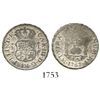 Image 1 : Lima, Peru, pillar 2 reales, Charles III, 1767JM, rare.