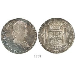 Lima, Peru, bust 8 reales, Ferdinand VII, 1820JP.