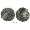 Image 1 : Portugal, 120 reis, "120" countermark (1642), Joao IV, on a Philip II or III tostao (100 reis) of th