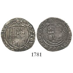 Segovia, Spain, 1 real, Ferdinand-Isabel, first type (prior to 1497 pragmatica), rare.