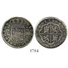 Image 1 : Madrid, Spain, milled 2 reales "pistareen," Louis I, 1724A.