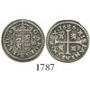 Image 1 : Segovia, Spain, milled 1/2 real "quarter pistareen," Charles II, 1686BR.