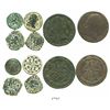 Image 1 : Small type-collection of 6 miscellaneous Spanish copper coins: Ferdinand-Isabel Seville blanca; Phil