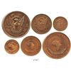 Image 1 : Lot of 3 Sudan copper plain-edge piedfort 25, 10 and 5 pounds, 1978, Khartoum meeting of O.A.U., rar
