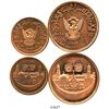 Image 1 : Lot of 2 Sudan copper plain-edge piedfort 10 and 5 pounds, 1980, 1400th anniversary of Islam, rare (