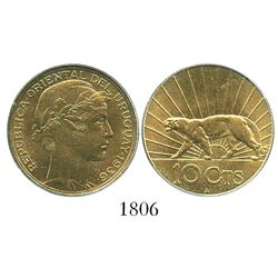 Uruguay (struck in Paris), aluminum-bronze 10 centesimos, 1936-A, encapsulated PCGS MS 65.