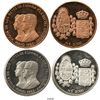 Image 1 : Lot of 2 Uruguay proof piedfort 2000 nuevos pesos patterns,1983, Spanish royal visit, plain edge, on