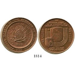Uruguay, copper piedfort (triple thickness) 20,000 nuevos pesos, 1984, Inter-American Bank of Develo