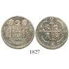 Image 1 : Caracas, Venezuela, 2 reales, date "1818" (struck in 1830), assayer BS, fleurs instead of F-7 flanki
