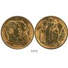 Image 1 : Belgium, 5 franc-sized medal in copper, Leopold II, 1880, 50th anniversary of independence.