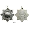 Image 1 : Potosi, Bolivia, silver medal in the form of an 8-point star with loop at top, 1836, Victoria de Soc