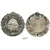 Image 1 : Potosi, Bolivia, uniface silver medal with garland wreath around edge, 1800s, Illimani masonic lodge