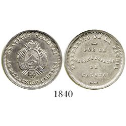 Potosi, Bolivia, 20 centavos silver medal, (1879), Cabrera, ex-Derman.