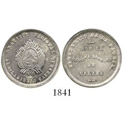 Potosi, Bolivia, 20 centavos silver medal, (1879), Cabrera, ex-Derman.