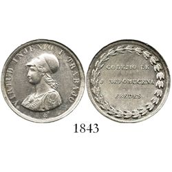 Potosi, Bolivia, 20 centavos-sized silver medal, late 1800s, Fredes, ex-Derman.