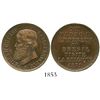 Image 1 : Brazil (struck in Belgium), small copper medal, Pedro II, 1871, emperor's visit to Brussels.