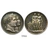 Image 1 : France, silver medal, Napoleon and Marie Louise of Austria, year MDCCCX (1810).