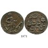 Image 1 : Great Britain, small copper Admiral Vernon medal, 1739, Porto Bello (Vernon and icons).