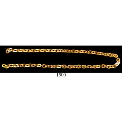 Small gold chain (87 flat, oval links), with hand-signed certificate from 1976.