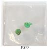 Image 1 : Lot of 2 small, natural emeralds, 1.59 and 1.06 carats.