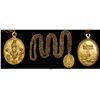 Image 1 : Important gold religious medallion and chain with full research.