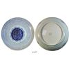 Image 1 : Large Chinese blue-on-white porcelain bowl (shallow), geometric design.