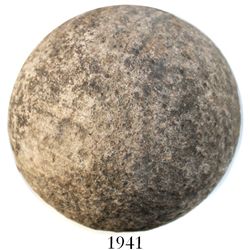 Spanish stone roundshot (cannonball) from a 1588 Spanish Armada wreck in the straits of Dover off En